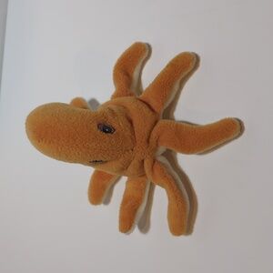 1998 Pound puppies galoob octopus mini plush approx 3" tan white vintage